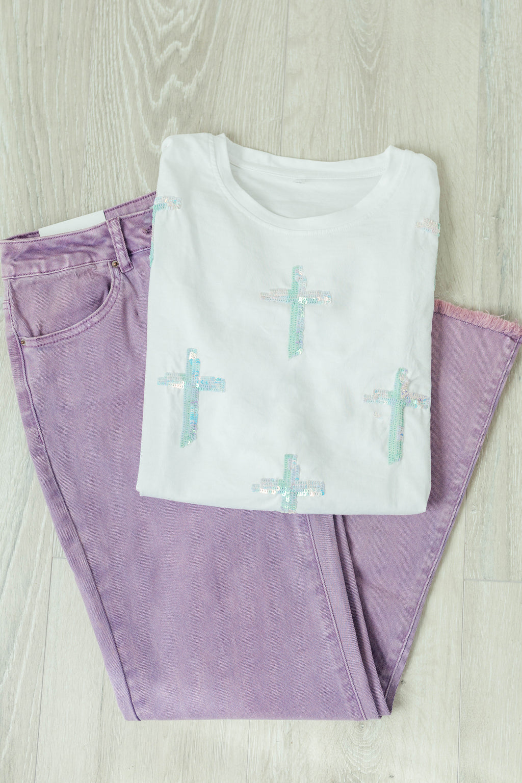 Cross Sequin Tee