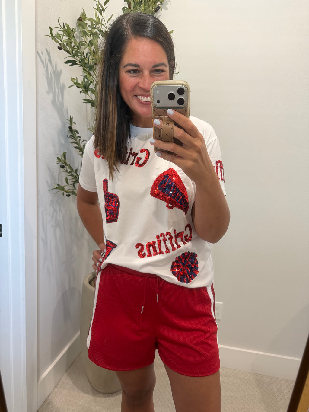 Griffins Cheer Sequin Tee