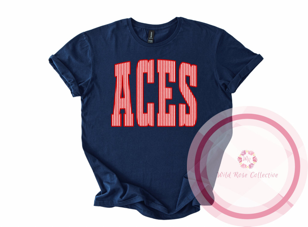 Aces Seersucker Tshirt