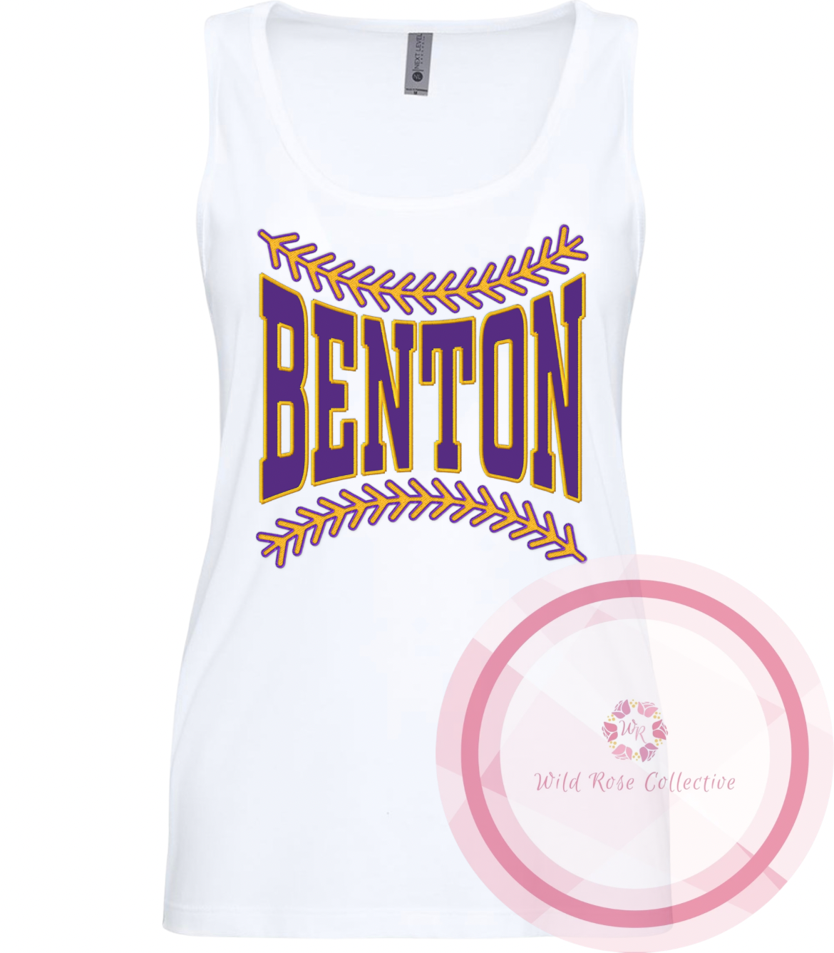 Benton Baseball Laces Cotton Tank Top