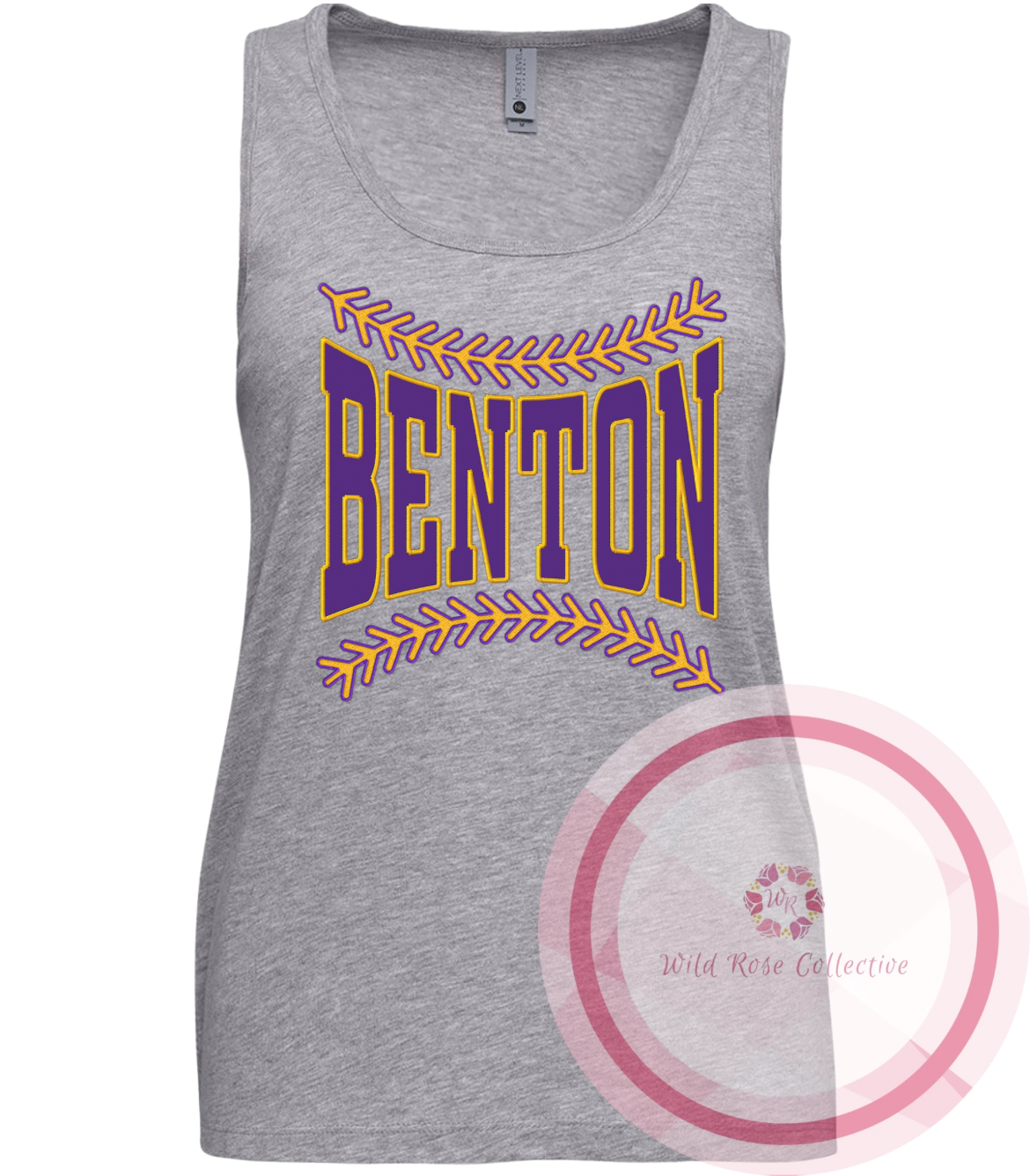 Benton Baseball Laces Cotton Tank Top