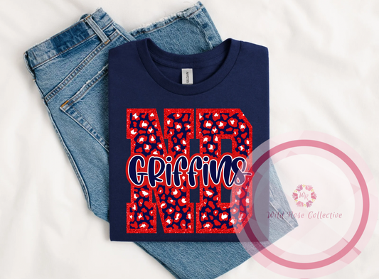 ND Griffins Animal Print Tshirt