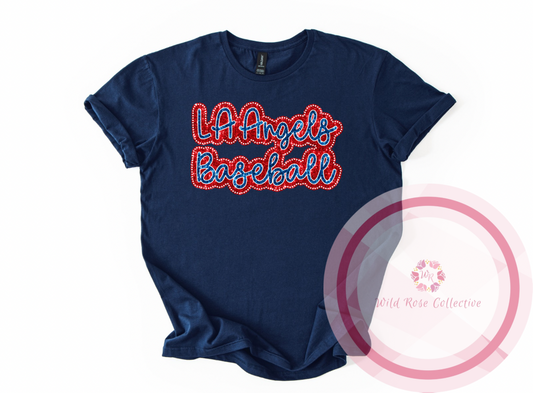LA Angels Dotted Glitter Tshirt