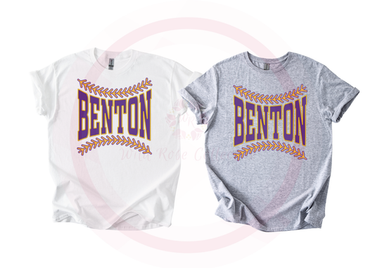 Benton Baseball Laces Cotton Tshirt
