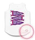 Bayou Bashers Softball Faux Sequins Pennant Flags Tank Top