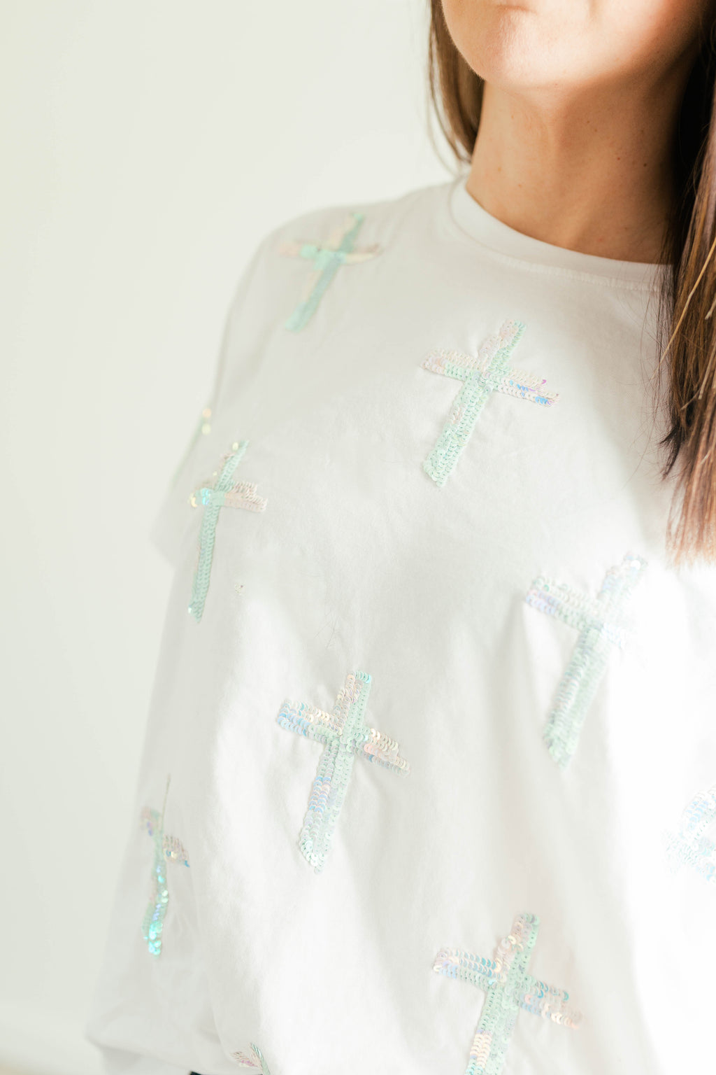Cross Sequin Tee