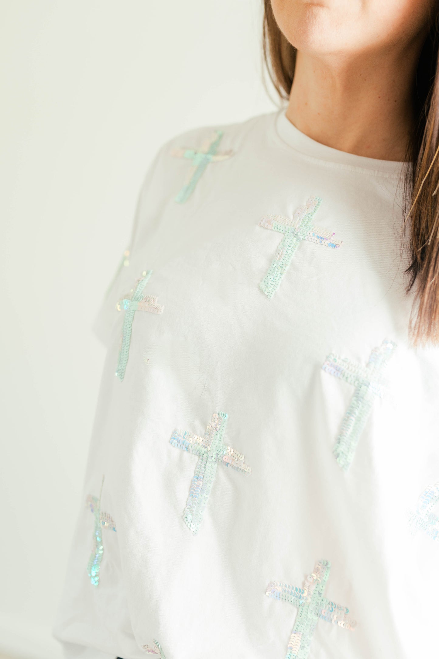 Cross Sequin Tee