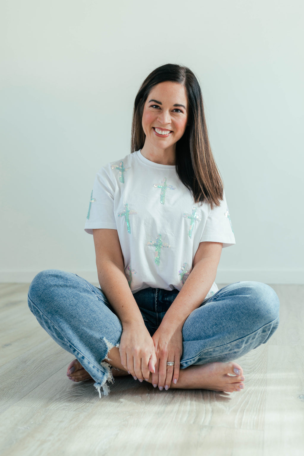 Cross Sequin Tee