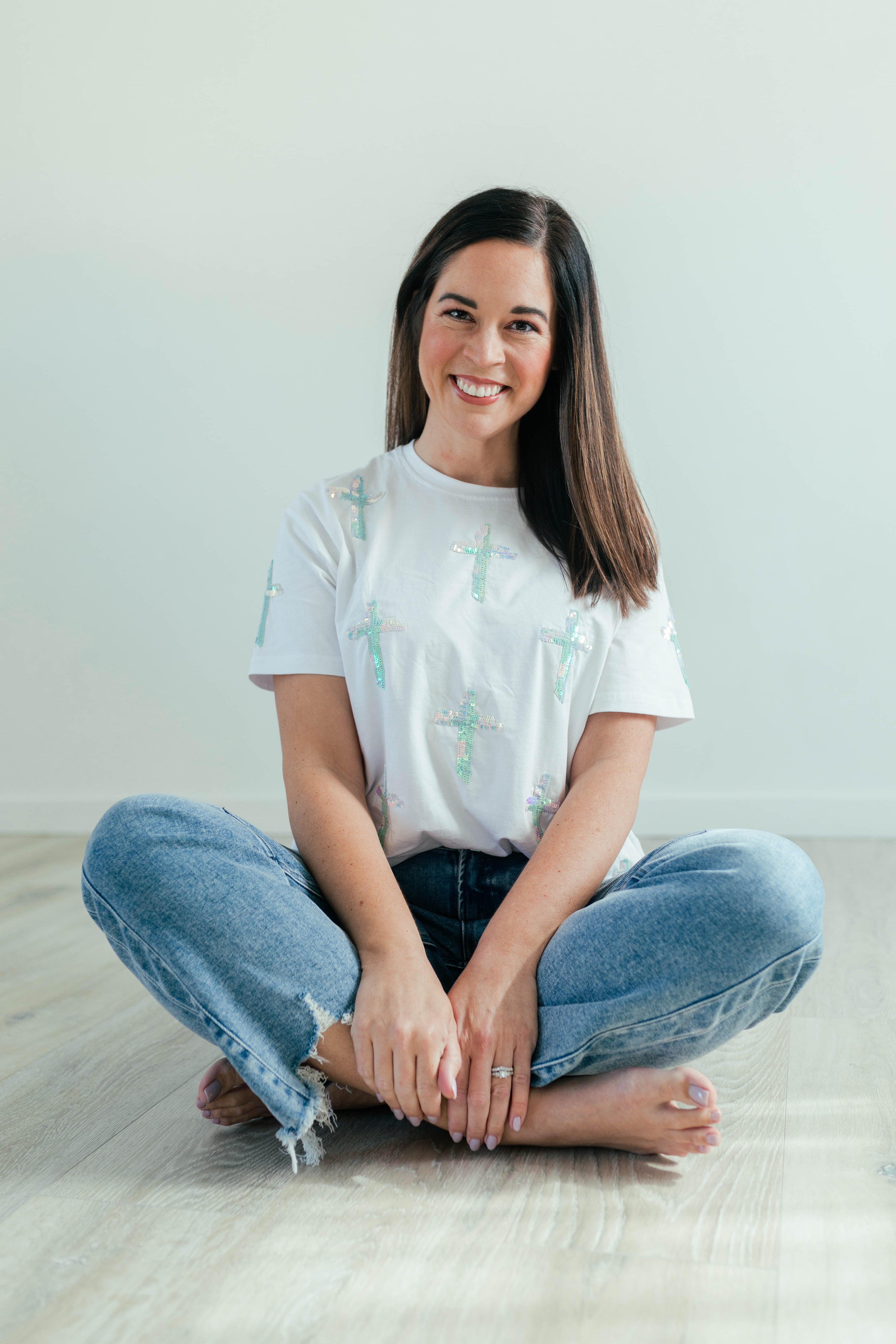 Cross Sequin Tee