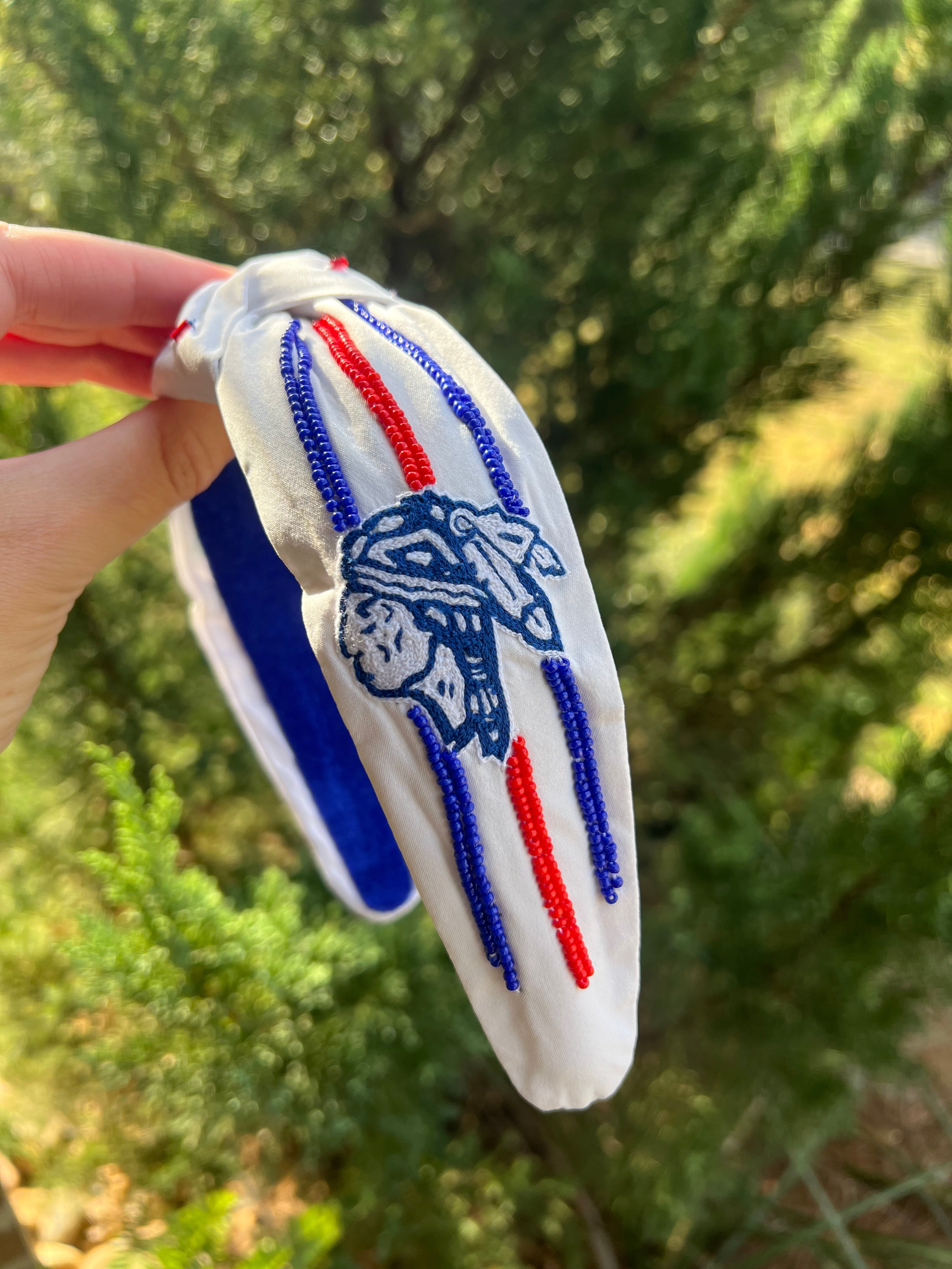 Apaches White Sequin Headband