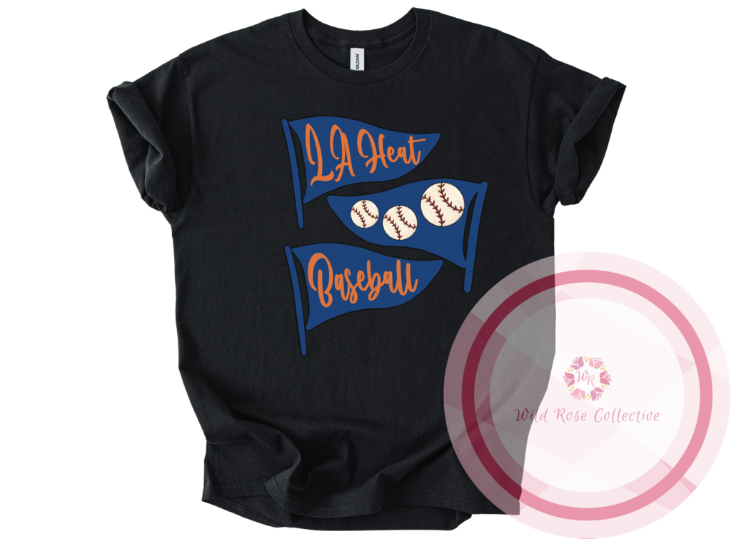 LA Heat Baseball Flag Tshirt