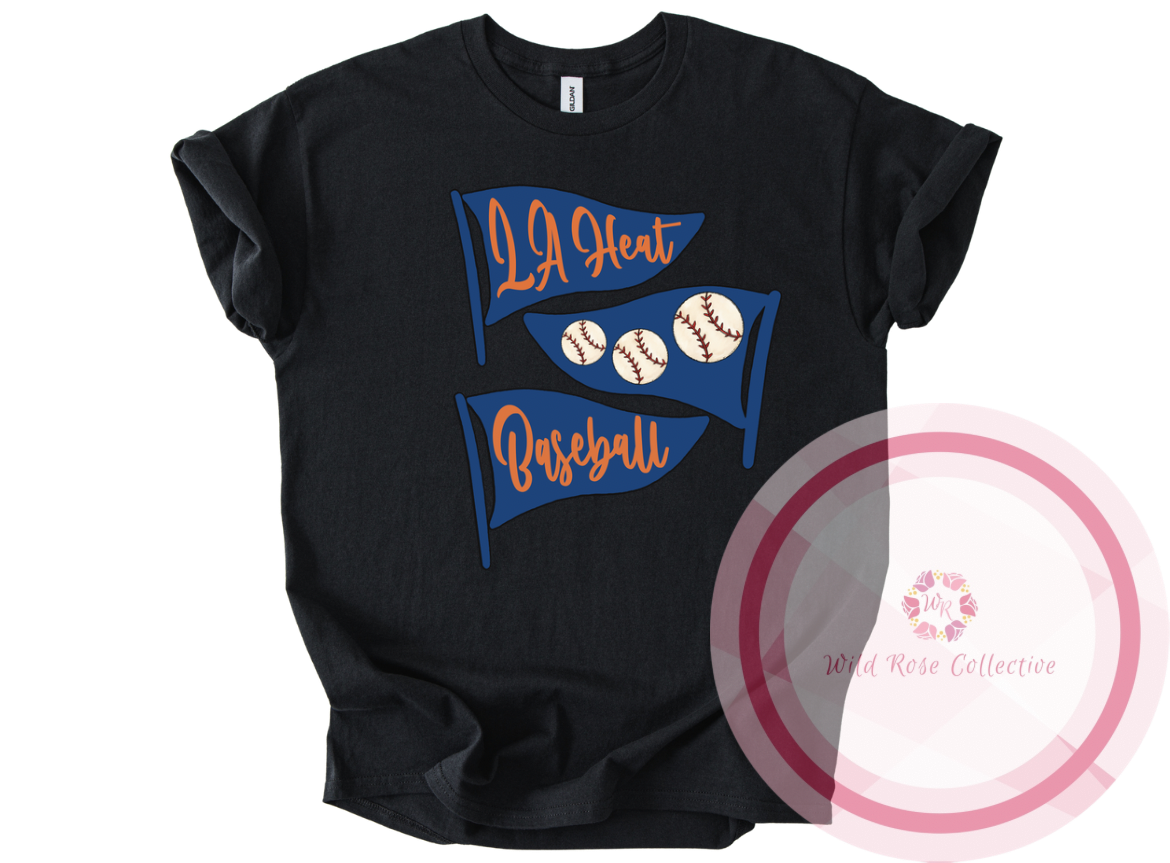 LA Heat Baseball Flag Tshirt