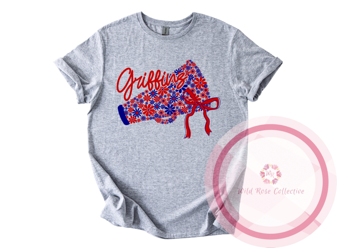 Griffins Floral Megaphone Tshirt