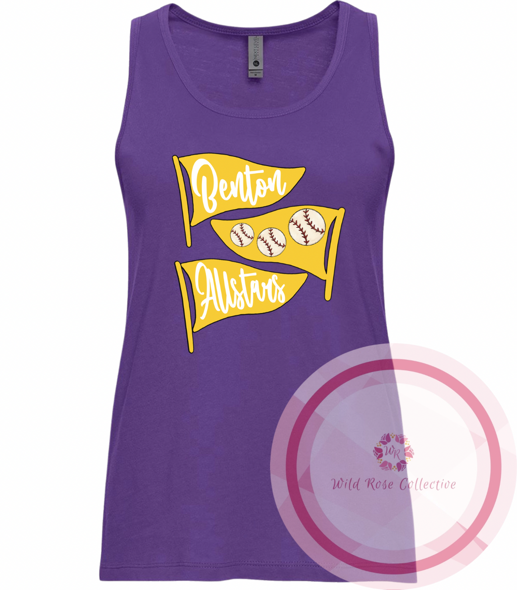 Benton Allstars Pennant Flag Cotton Tank Top