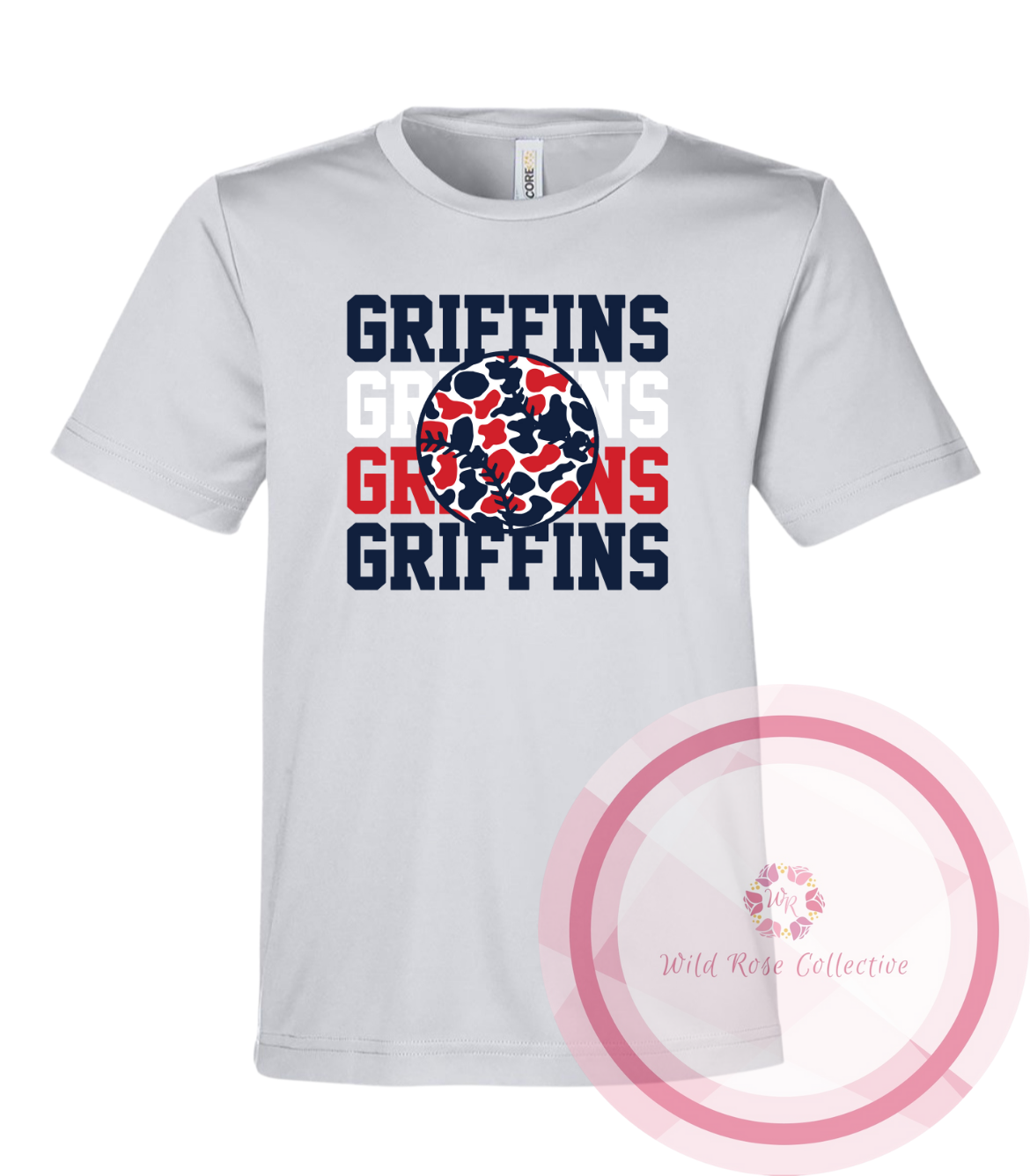 Griffins Camo Baseball Tshirt