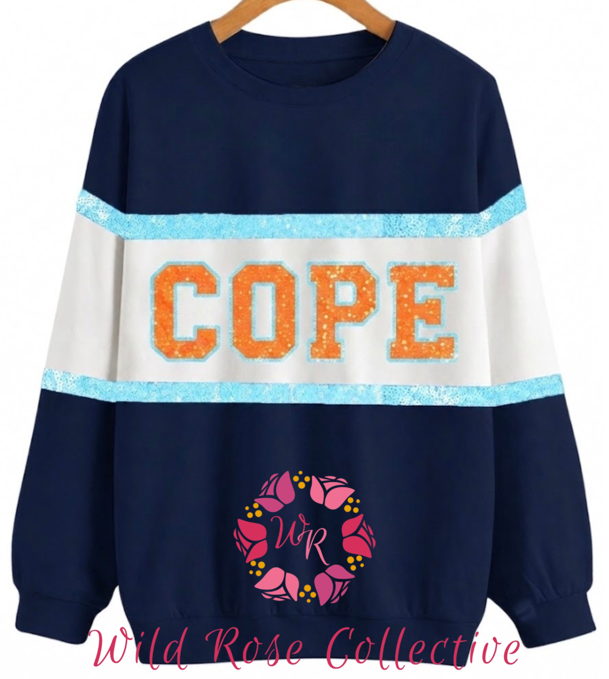 *PREORDER* Cope Sequin Color Block Sweatshirt