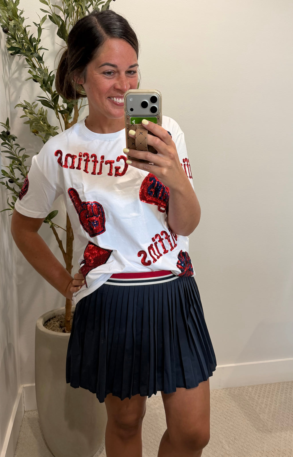 Griffins Cheer Sequin Tee