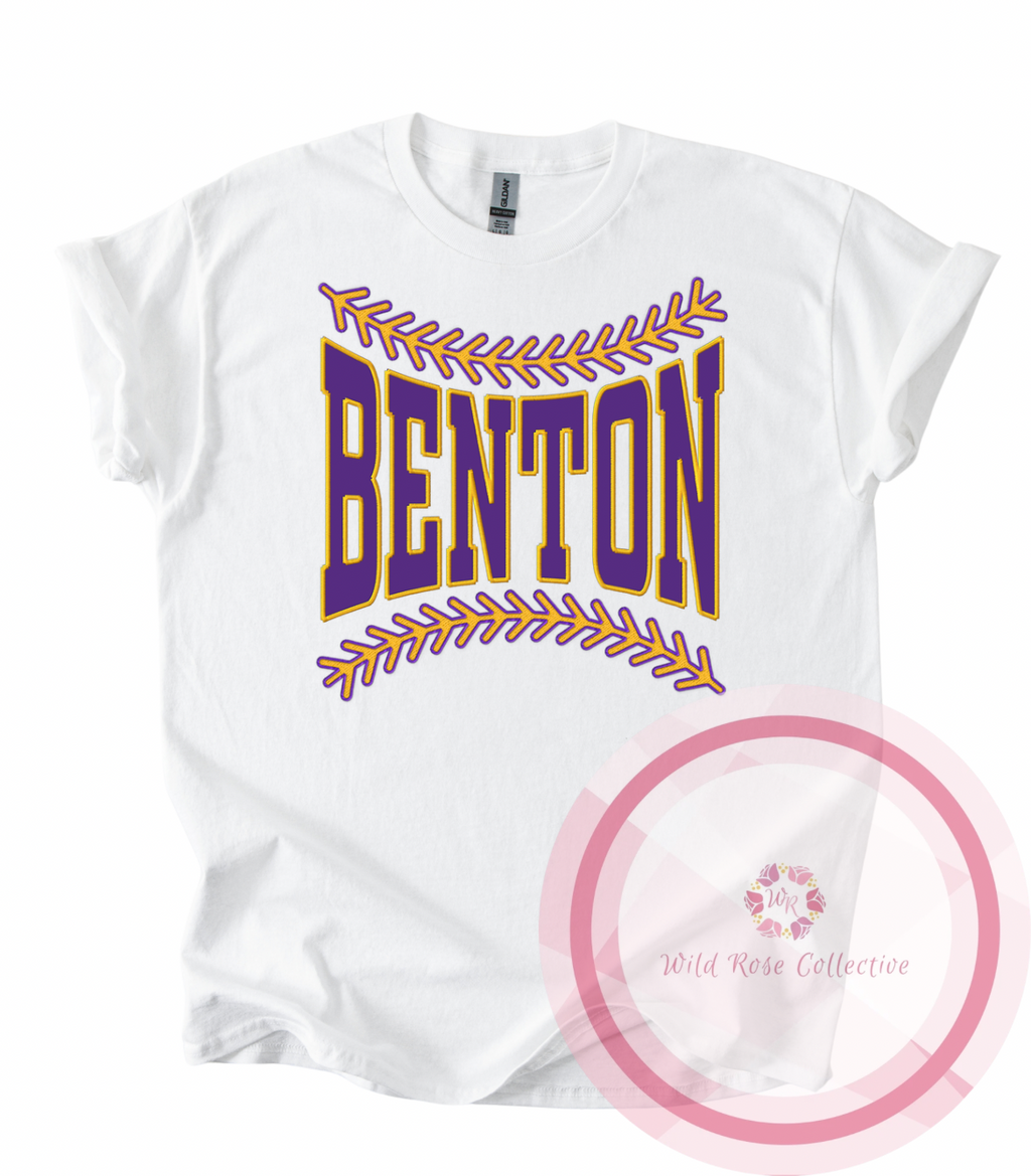 Benton Baseball Laces Cotton Tshirt