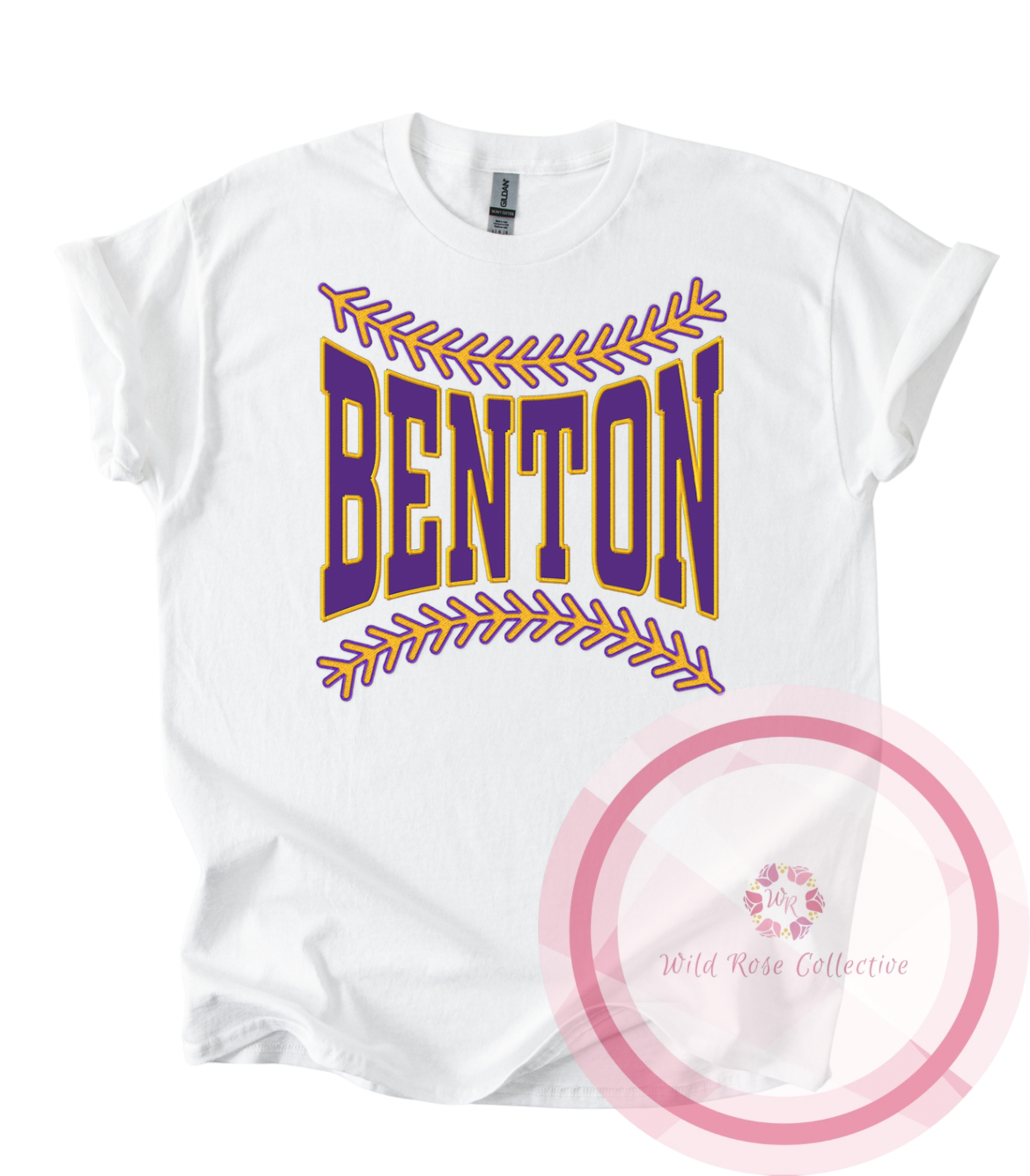 Benton Baseball Laces Cotton Tshirt