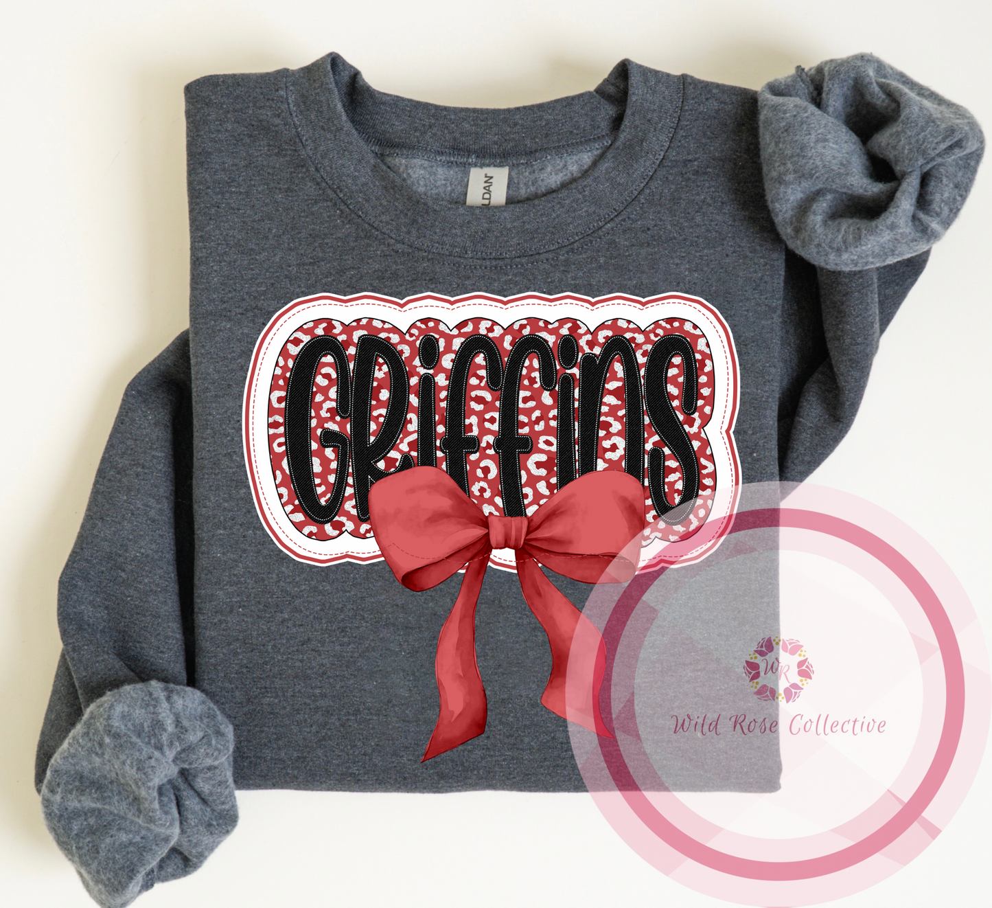 Leopard Griffins Bow Sweatshirt