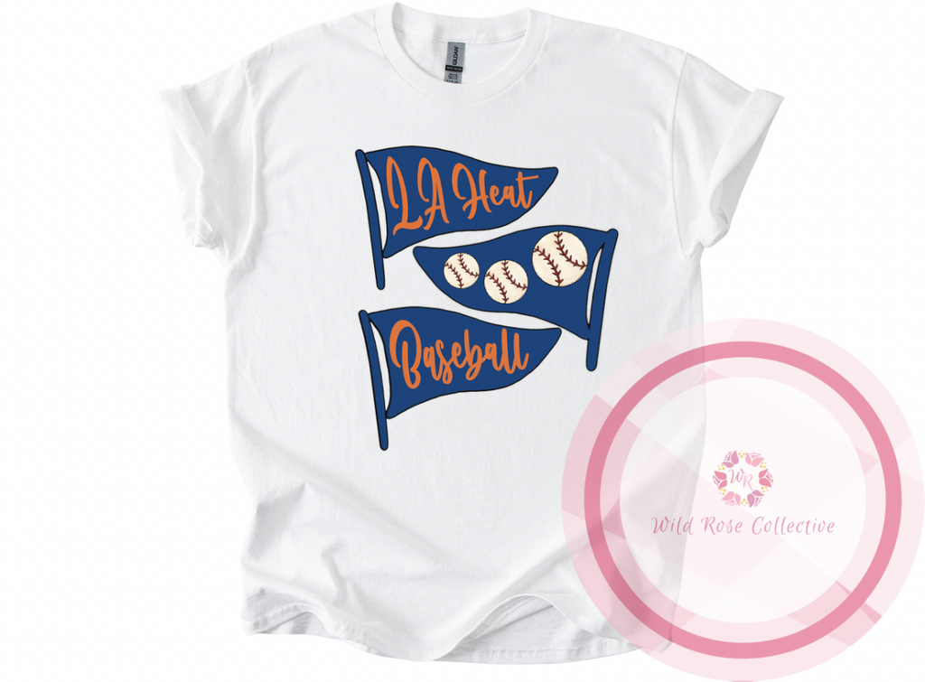 LA Heat Baseball Flag Tshirt