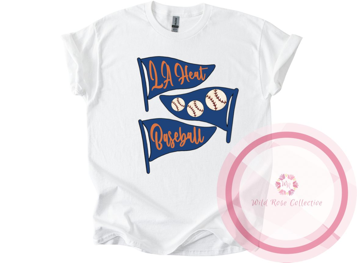 LA Heat Baseball Flag Tshirt