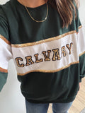 Calvary Sequin Color Block Sweatshirt