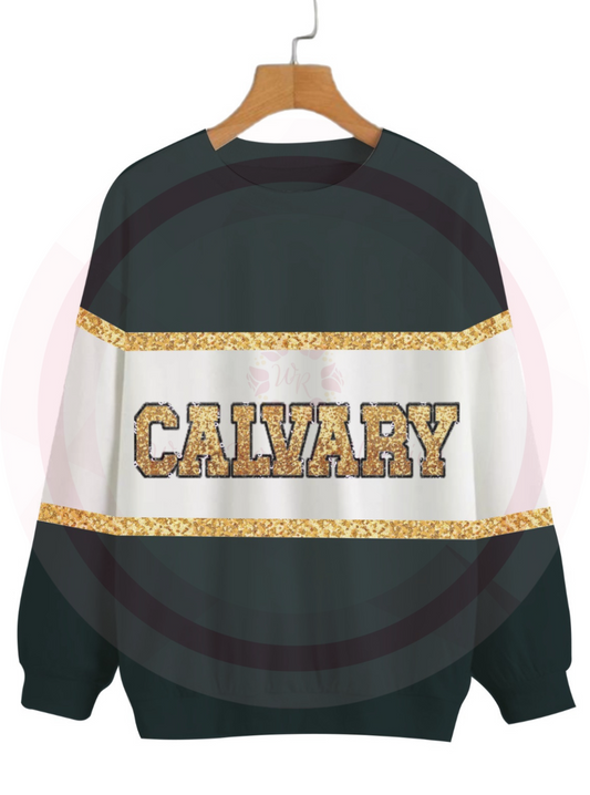 Calvary Color Block Sequin Sweatshirt