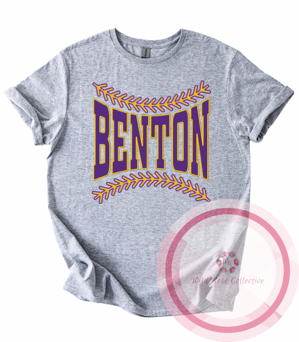 Benton Baseball Laces Cotton Tshirt