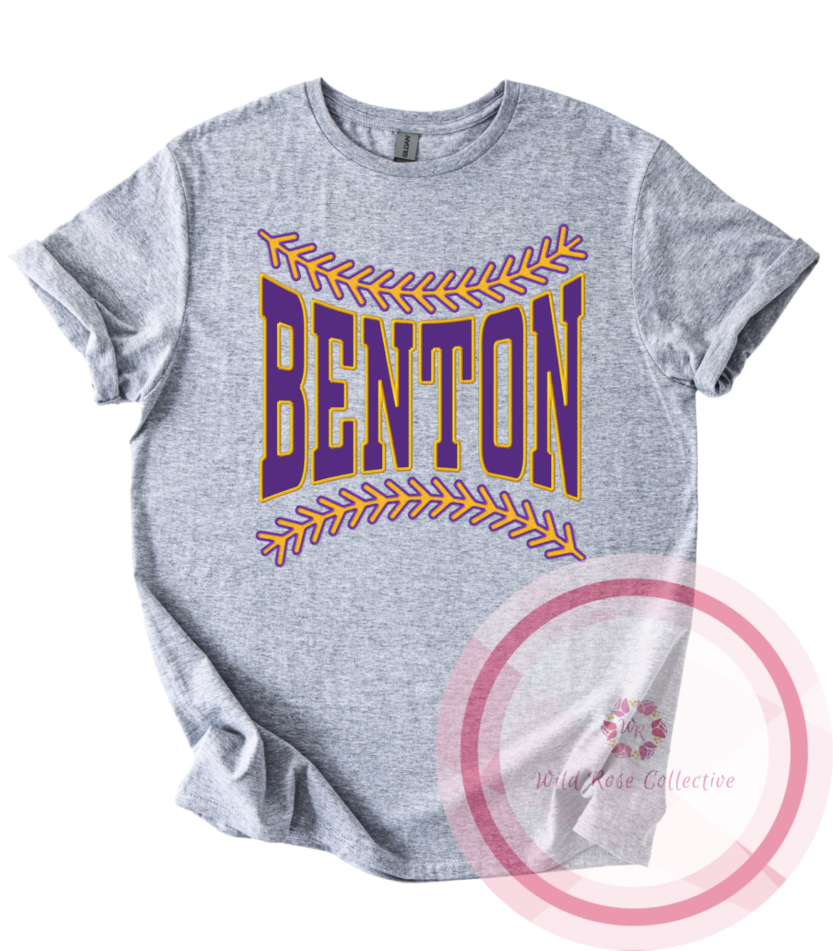 Benton Baseball Laces Cotton Tshirt