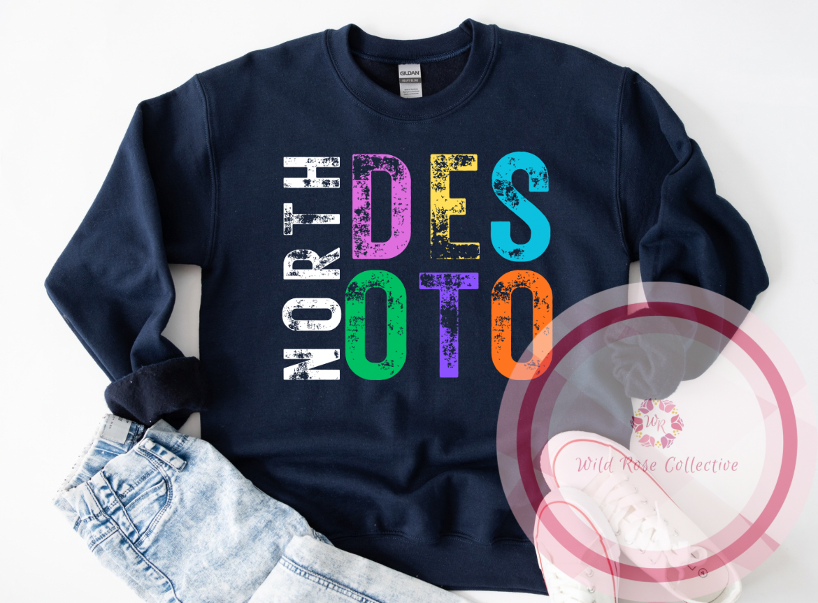 North DeSoto Color Letters Sweatshirt
