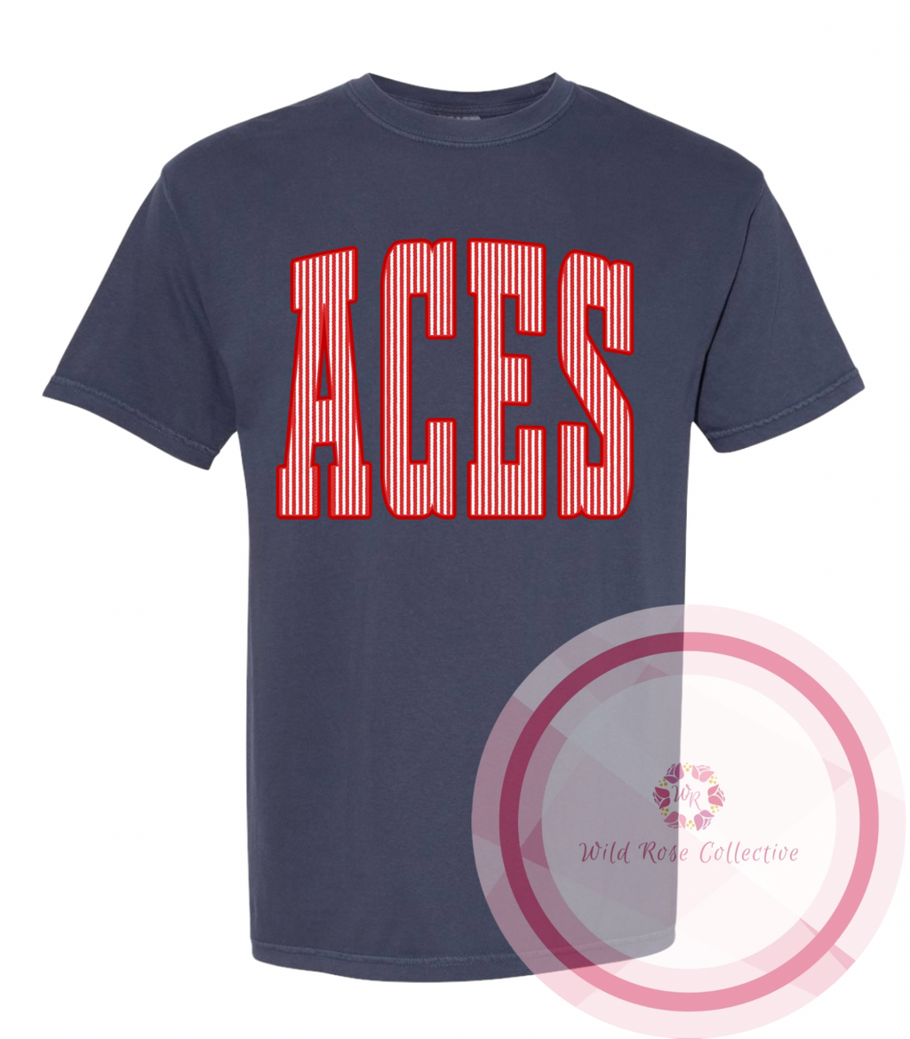 Aces Seersucker Tshirt