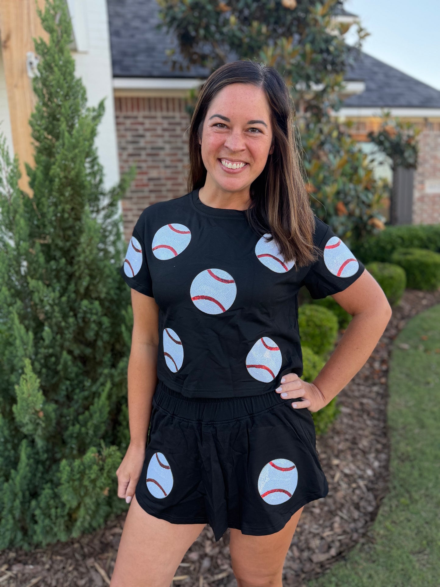 Baseball skort + cropped top set