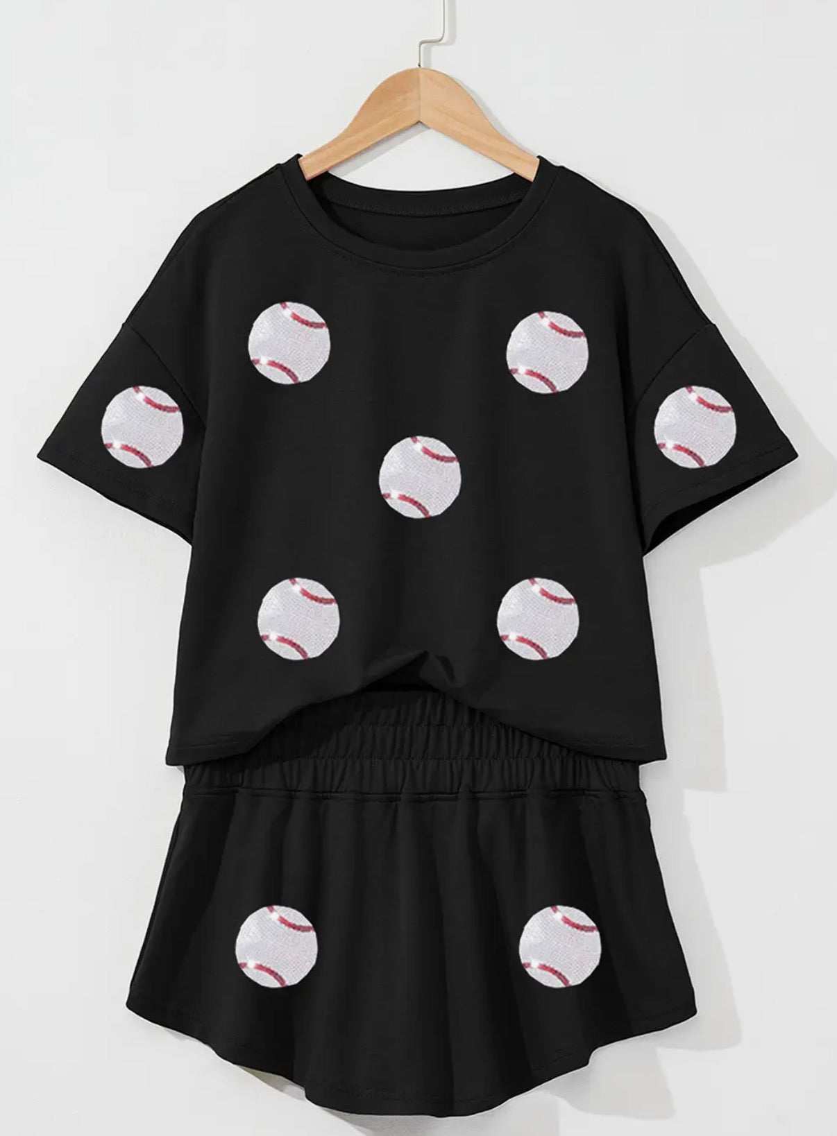 Baseball skort + cropped top set