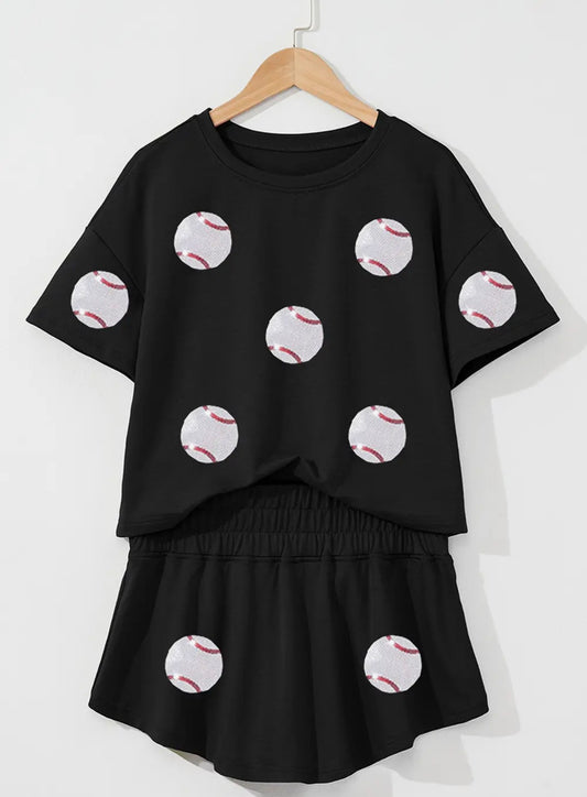 Baseball skort + cropped top set