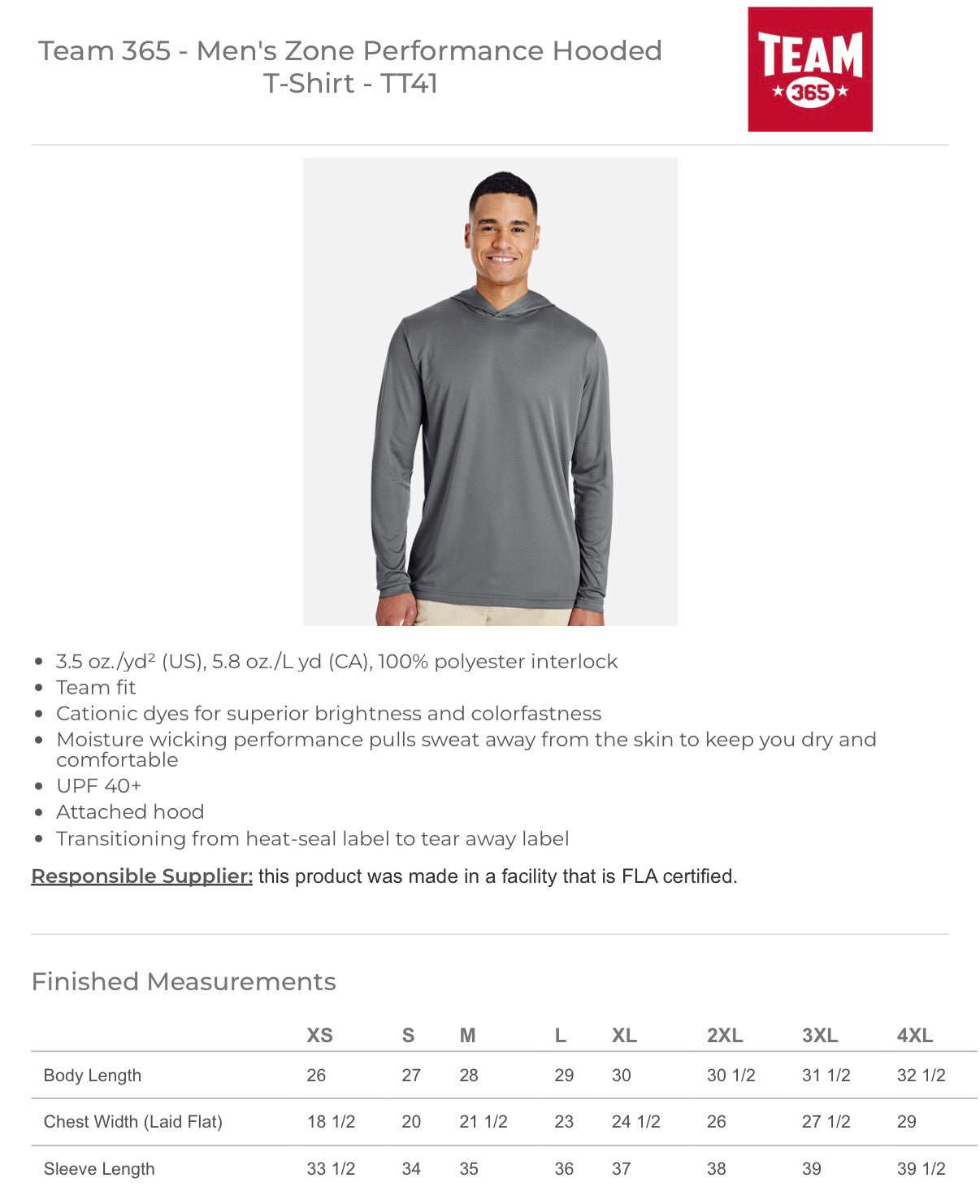 Wave Split Color Hooded Long Sleeve Performance Tshirt