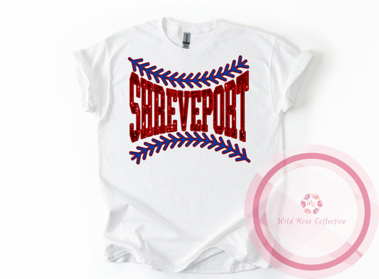 Shreveport Allstars baseball lace tshirt