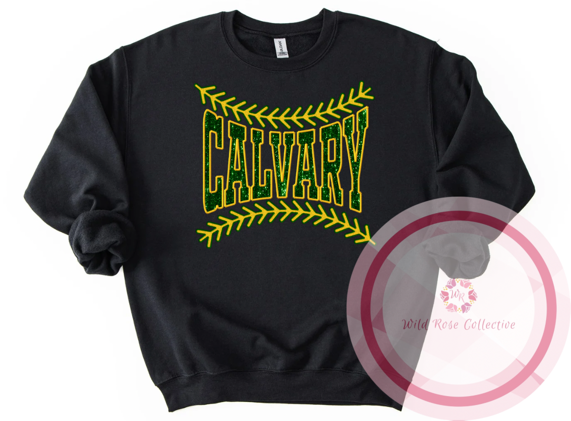 Calvary Baseball Laces Sweatshirt
