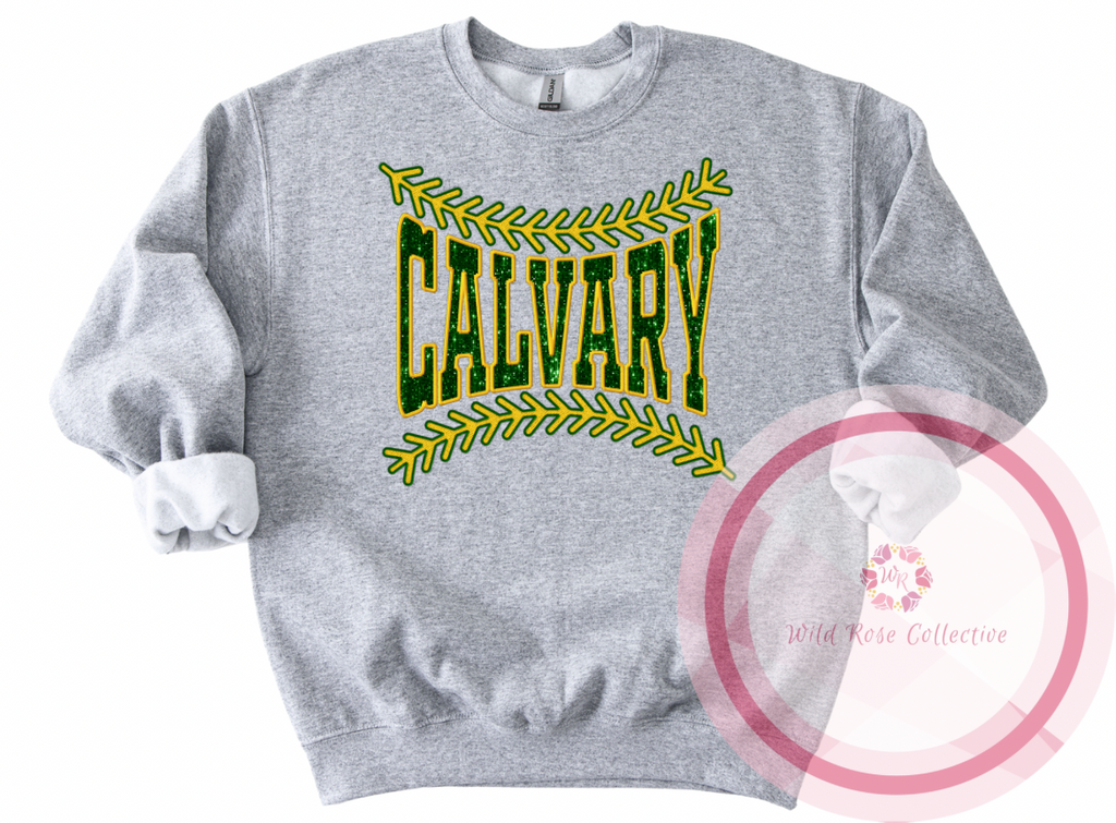 Calvary Baseball Laces Sweatshirt