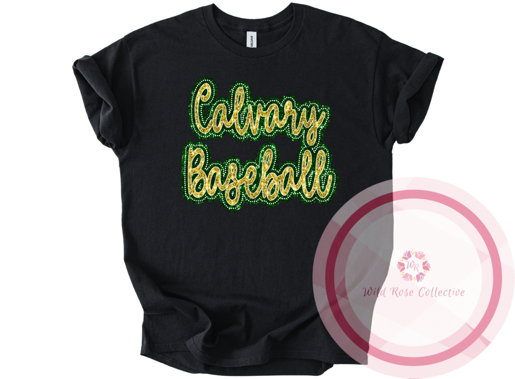 Dotted Glitter Calvary Baseball Tshirt