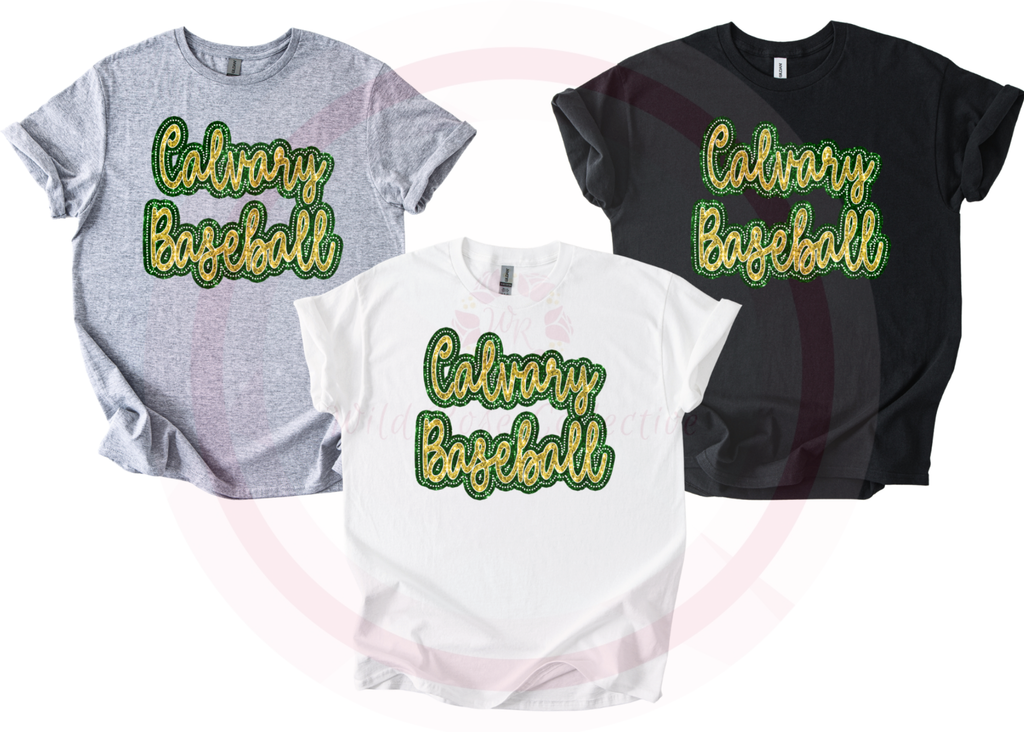 Dotted Glitter Calvary Baseball Tshirt