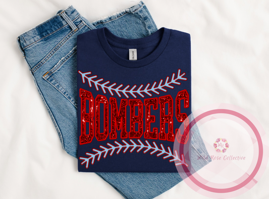 Bombers baseball lace tshirt