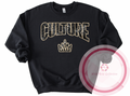 Culture Logo Faux Sequins Sweatshirt