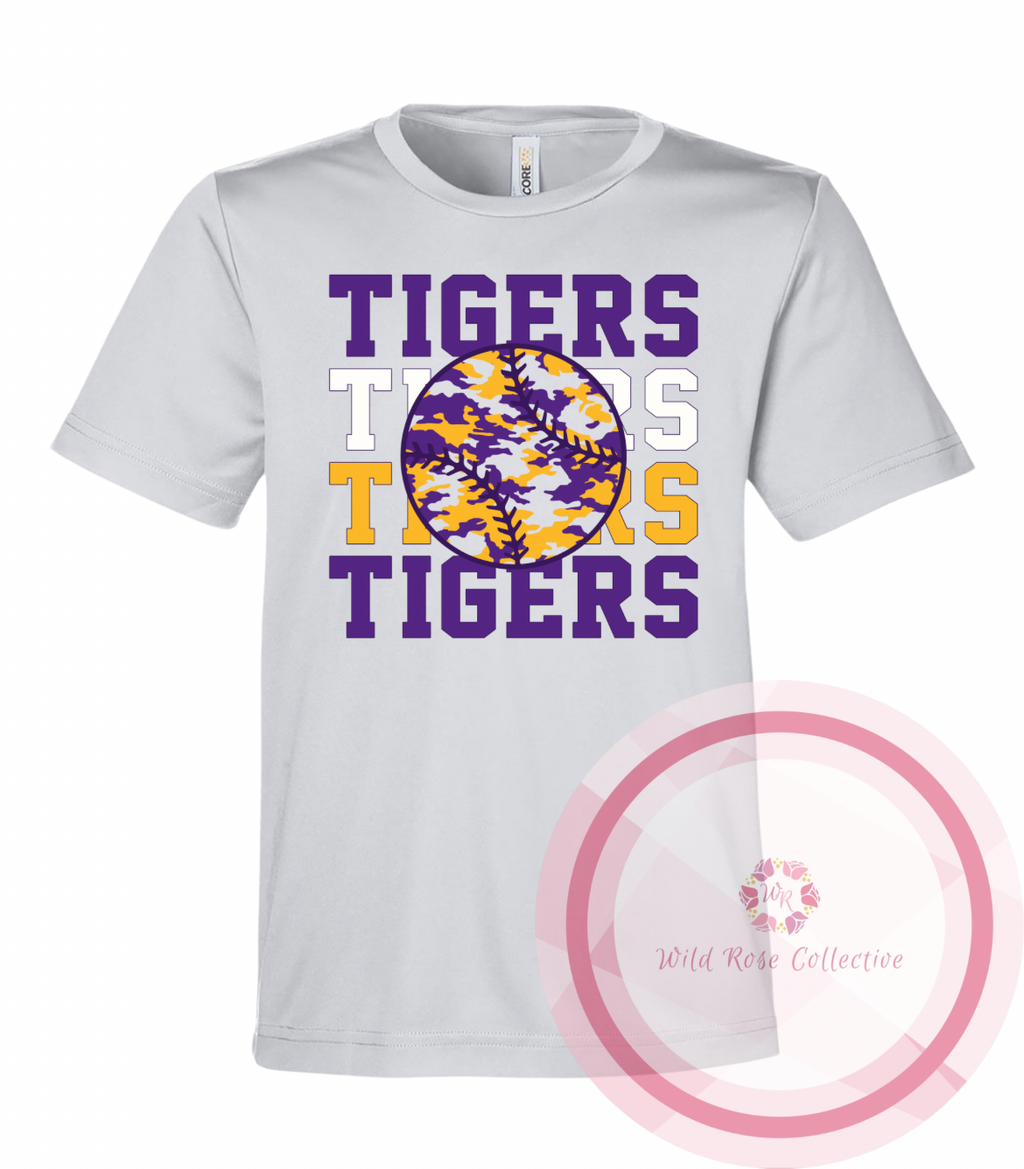 Tigers Camo Baseball Tshirt