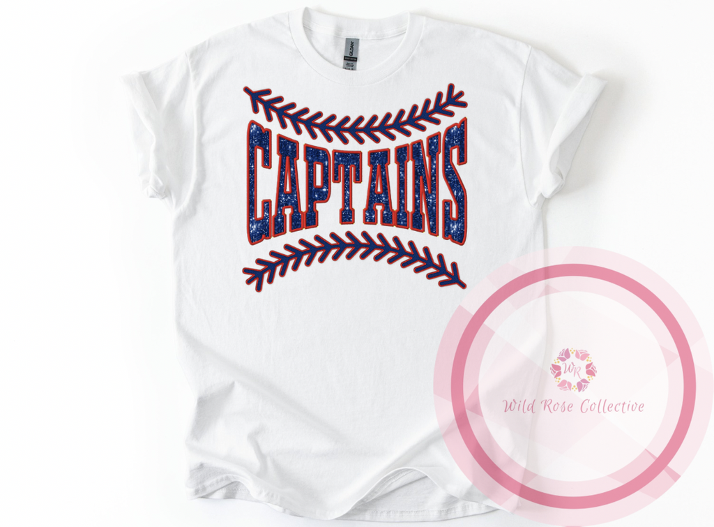 Captains Baseball Laces Tshirt