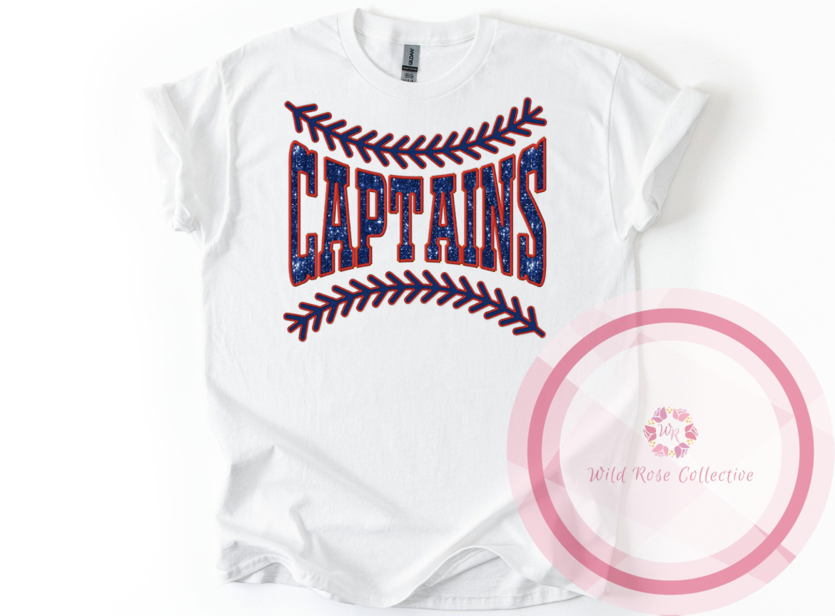Captains Baseball Laces Tshirt