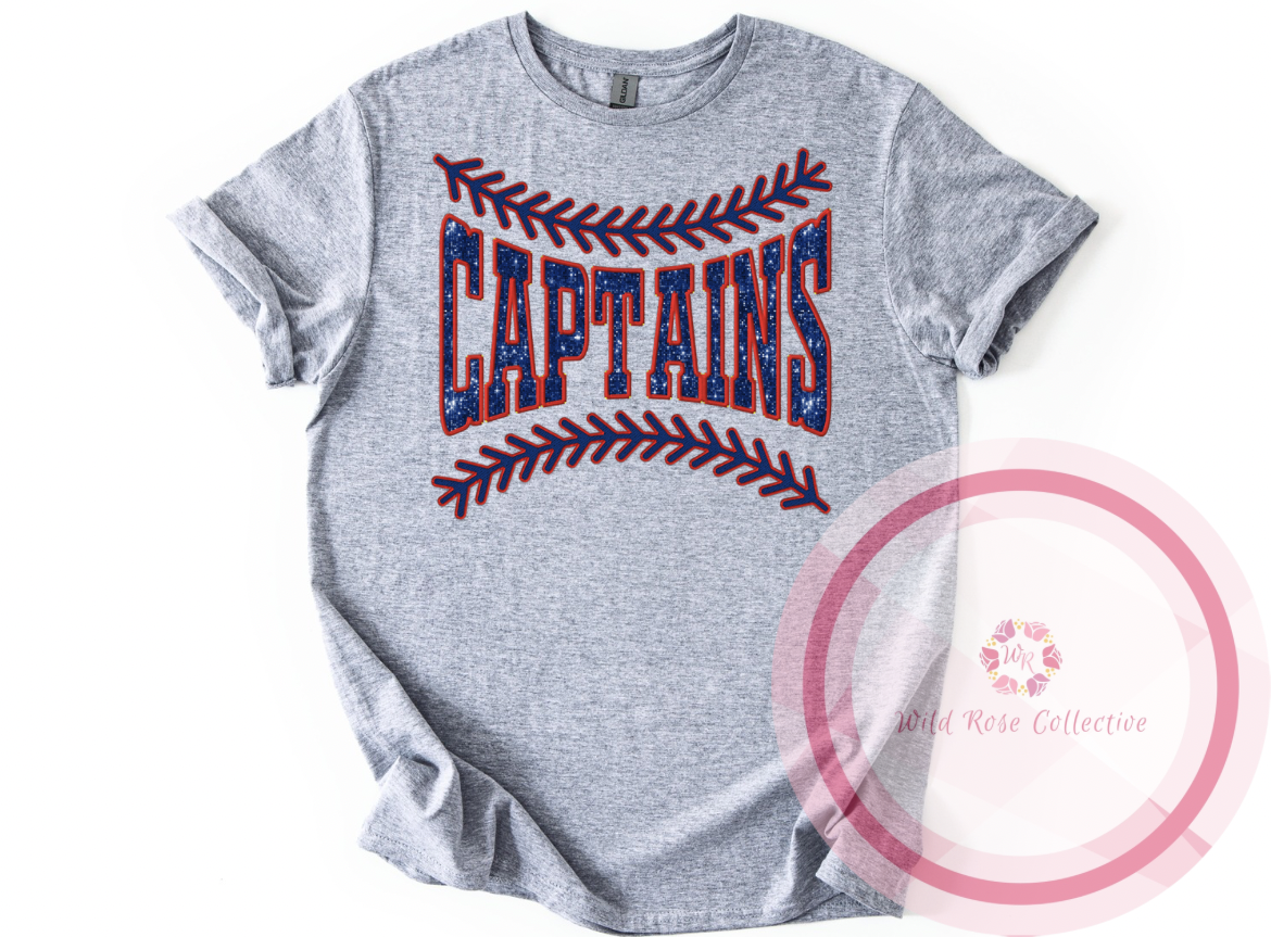 Captains Baseball Laces Tshirt