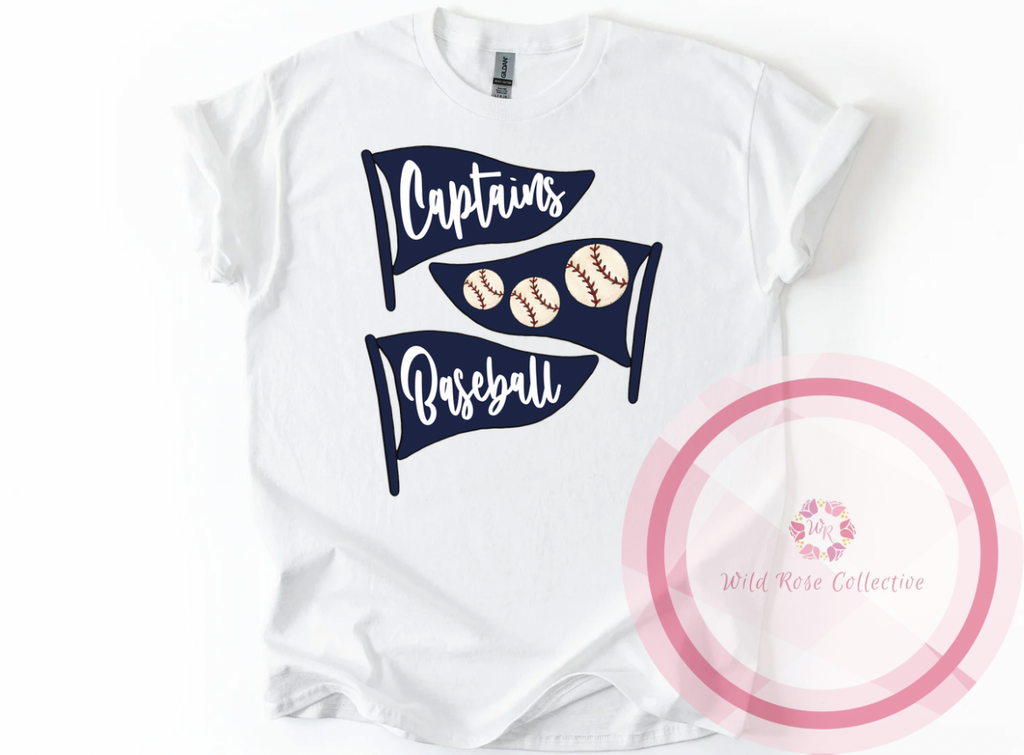 Captains Baseball Flag Tshirt