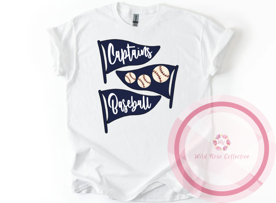Captains Baseball Flag Tshirt