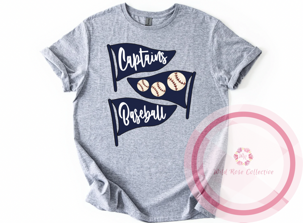 Captains Baseball Flag Tshirt